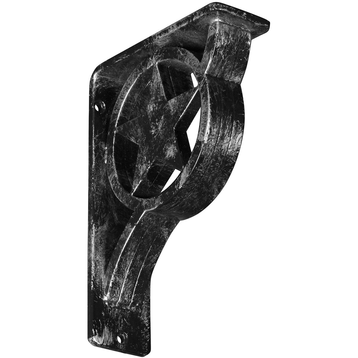 1 1/2"W X 7 1/2"D X 10"H Austin Wrought Iron , (Single Center Brace), Antiqued Pale Gold Furniture > Cabinets & Storage > Ironing Centers Ekena Millwork 2"W x 5 1/2"D x 8"H Antiqued Silver