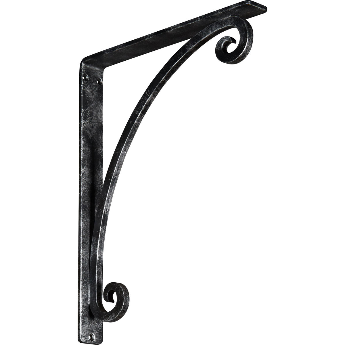 2"W X 5 1/2"D X 8"H Legacy Wrought Iron , (Triple Center Brace), Antiqued Bronze Furniture > Cabinets & Storage > Ironing Centers Ekena Millwork 1 1/2"W x 12"D x 15"H Antiqued Silver