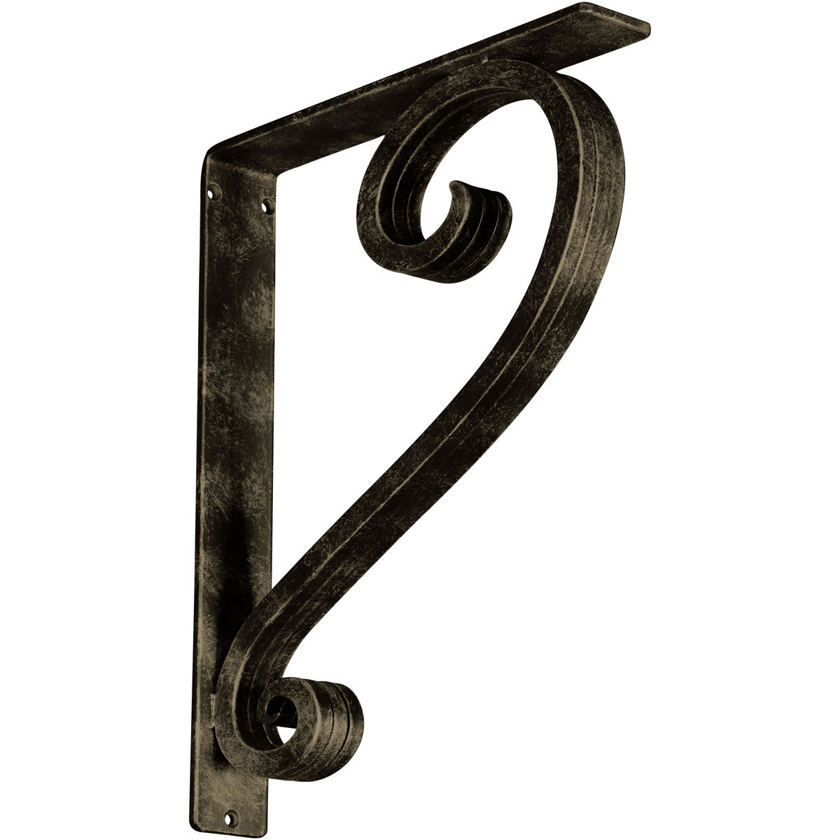 1 1/2"W X 10"D X 12"H Edwards Wrought Iron , (Single Center Brace), Antiqued Brass Furniture > Cabinets & Storage > Ironing Centers Ekena Millwork 2" W x 12" D x 15" H Antiqued Pale Gold