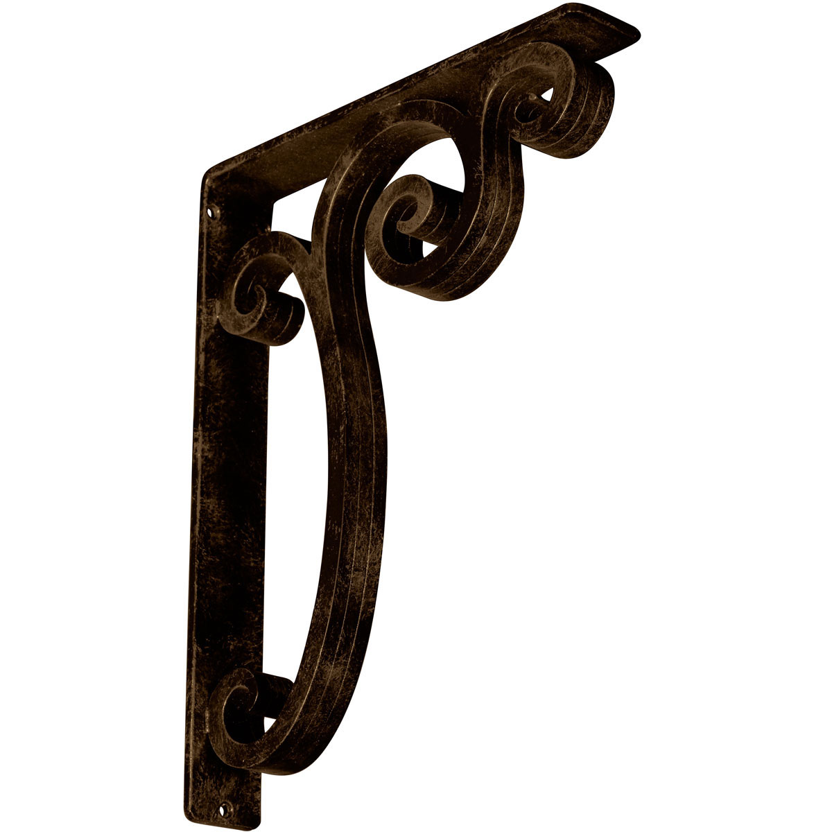 1 1/2"W X 7 1/2"D X 10"H Avery Wrought Iron , (Single Center Brace), Antiqued Pale Gold Furniture > Cabinets & Storage > Ironing Centers Ekena Millwork 2" W x 12" D x 15" H Antiqued Brass