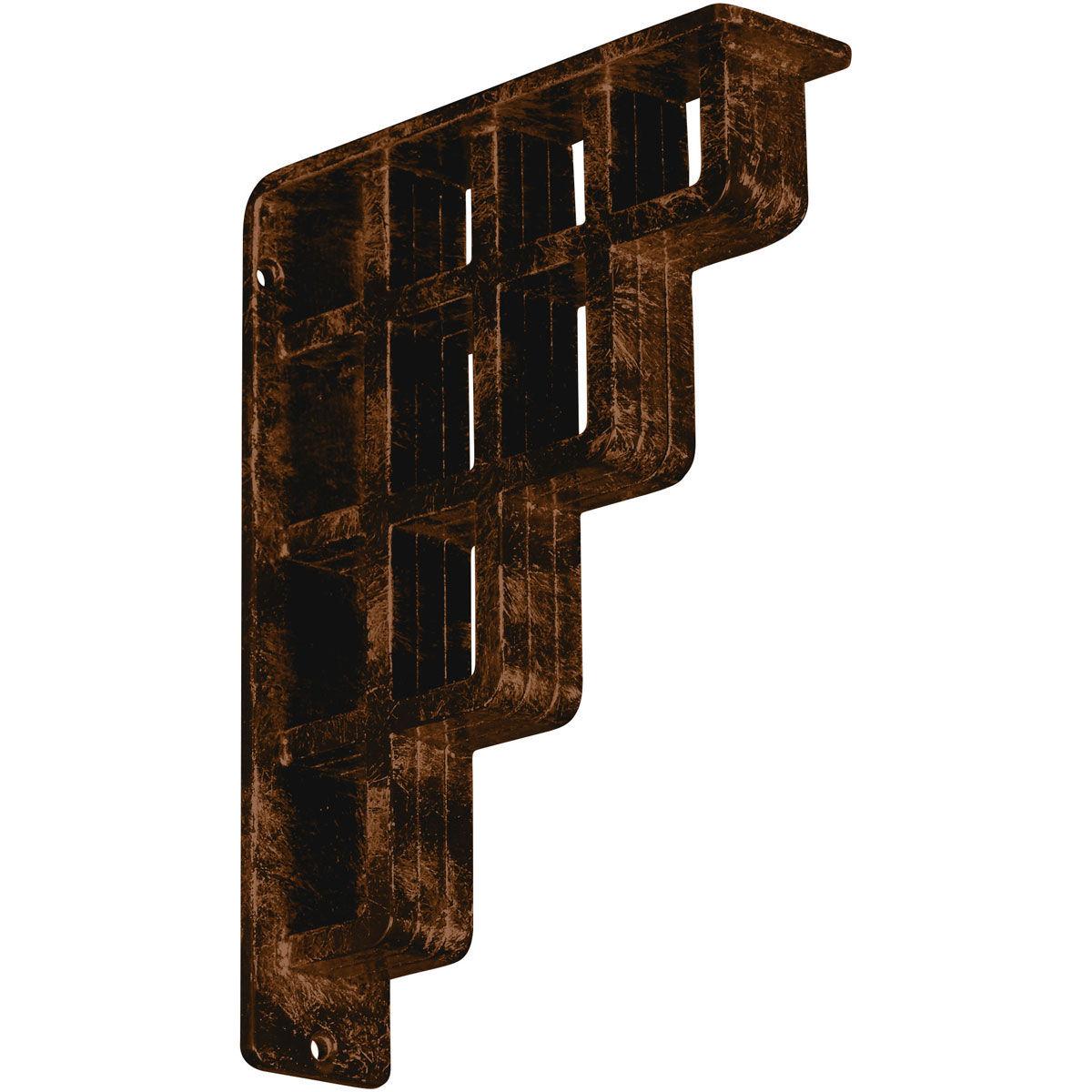 1 1/2"W X 12"D X 15"H Diane Wrought Iron , (Single Center Brace), Antiqued Copper Furniture > Cabinets & Storage > Ironing Centers Ekena Millwork 2"W x 7 1/2"D x 10"H Antiqued Bronze