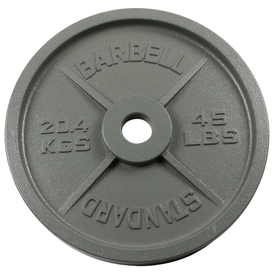 Tking Fashion Standard Cast Iron Weight Plate, 2-Inch Center Hole for Adjustable Dumbbell, Standard Barbell - Perfect for Strength Training Plates Exercise Balance (Single 45LB)