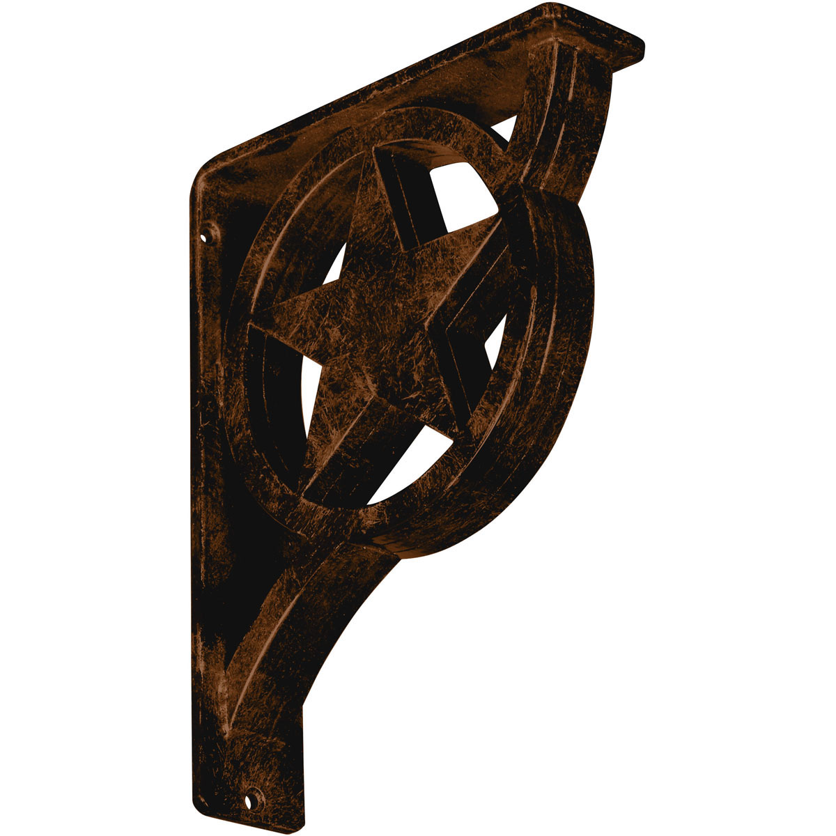 1 1/2"W X 7 1/2"D X 10"H Austin Wrought Iron , (Single Center Brace), Antiqued Pale Gold Furniture > Cabinets & Storage > Ironing Centers Ekena Millwork 2"W x 7 1/2"D x 10"H Antiqued Bronze