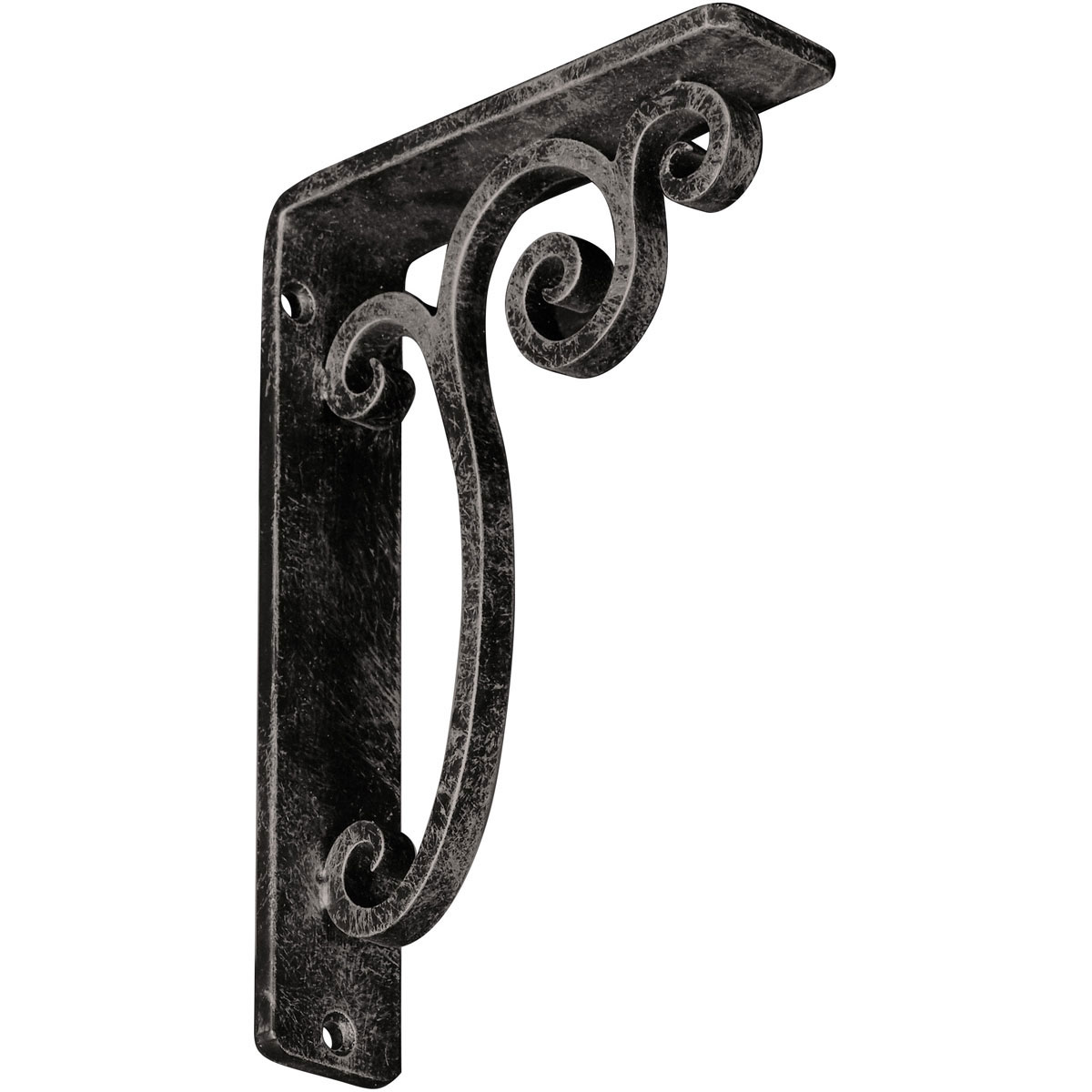 1 1/2"W X 7 1/2"D X 10"H Avery Wrought Iron , (Single Center Brace), Antiqued Pale Gold Furniture > Cabinets & Storage > Ironing Centers Ekena Millwork 1 1/2"W x 5 1/2"D x 8"H Antiqued Warm Silver