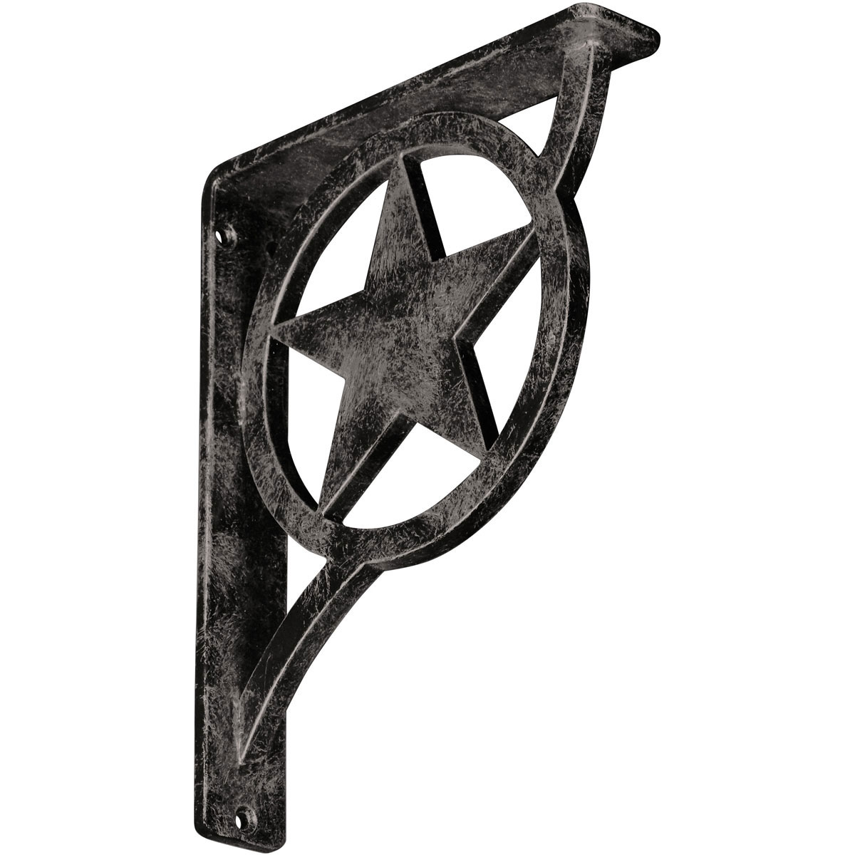 1 1/2"W X 7 1/2"D X 10"H Austin Wrought Iron , (Single Center Brace), Antiqued Pale Gold Furniture > Cabinets & Storage > Ironing Centers Ekena Millwork 1 1/2"W x 7 1/2"D x 10"H Antiqued Warm Silver