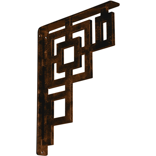 1 1/2"W X 12"D X 15"H Eris Wrought Iron , (Single Center Brace), Antiqued Bronze Furniture > Cabinets & Storage > Ironing Centers Ekena Millwork 1 1/2"W x 12"D x 15"H Antiqued Bronze