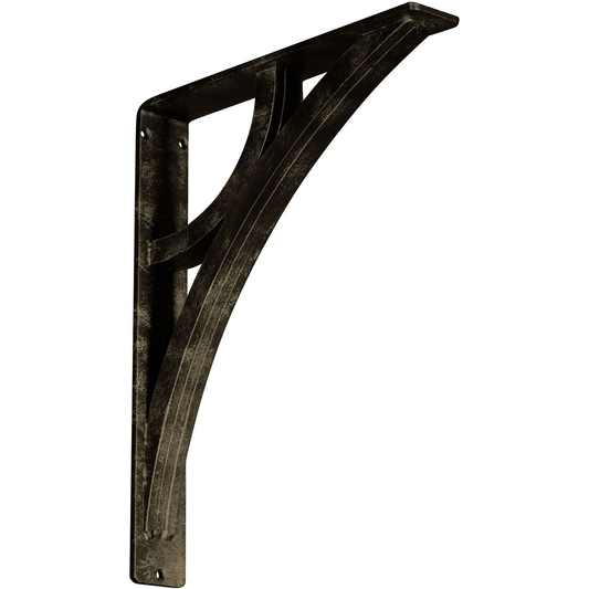 2"W X 12"D X 15"H Galveston Wrought Iron , (Triple Center Brace), Antiqued Pale Gold Furniture > Cabinets & Storage > Ironing Centers Ekena Millwork 2" W x 12" D x 15" H Antiqued Pale Gold