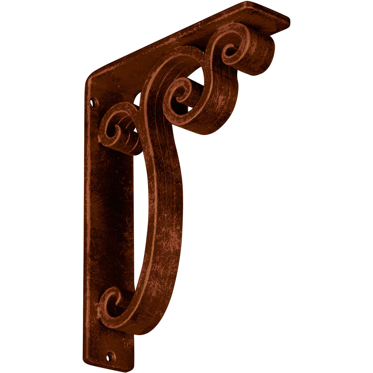 1 1/2"W X 10"D X 12"H Avery Wrought Iron , (Single Center Brace), Antiqued Silver Furniture > Cabinets & Storage > Ironing Centers Ekena Millwork 2"W x 7 1/2"D x 10"H Antiqued Copper