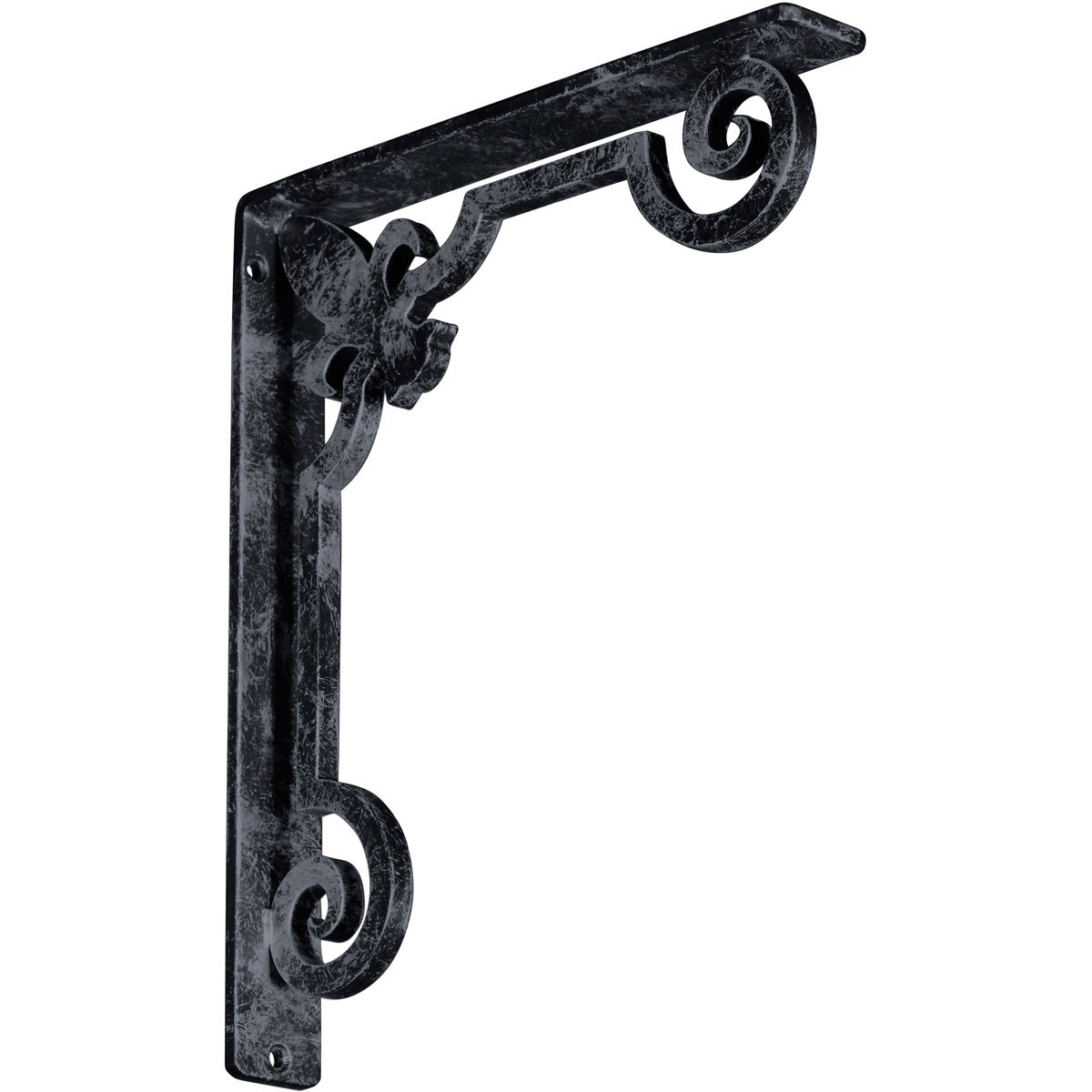 1 1/2"W X 10"D X 12"H Fleur De Lis Wrought Iron , (Single Center Brace), Antiqued Brass Furniture > Cabinets & Storage > Ironing Centers Ekena Millwork 1 1/2"W x 10"D x 12"H Antiqued Pewter