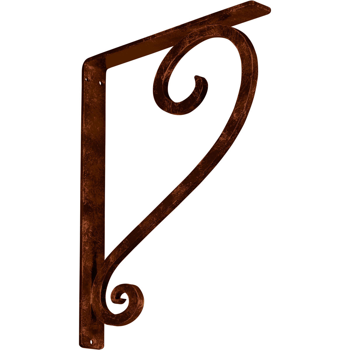 1 1/2"W X 10"D X 12"H Edwards Wrought Iron , (Single Center Brace), Antiqued Brass Furniture > Cabinets & Storage > Ironing Centers Ekena Millwork 1 1/2"W x 12"D x 15"H Antiqued Copper