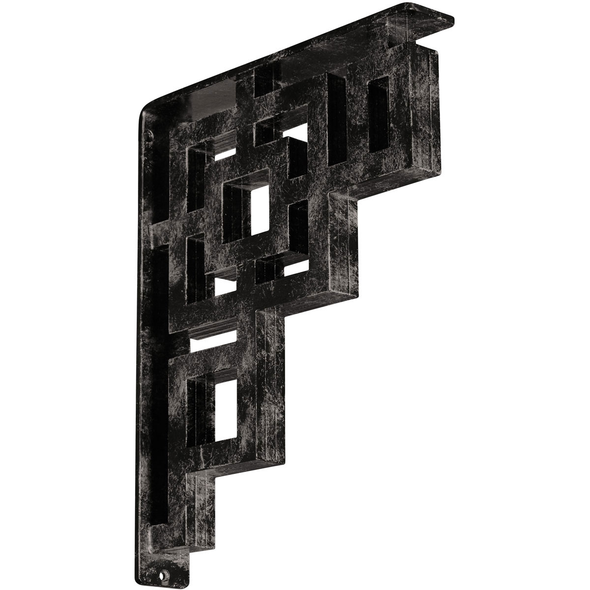 1 1/2"W X 12"D X 15"H Eris Wrought Iron , (Single Center Brace), Antiqued Bronze Furniture > Cabinets & Storage > Ironing Centers Ekena Millwork 2" W x 12" D x 15" H Antiqued Warm Silver