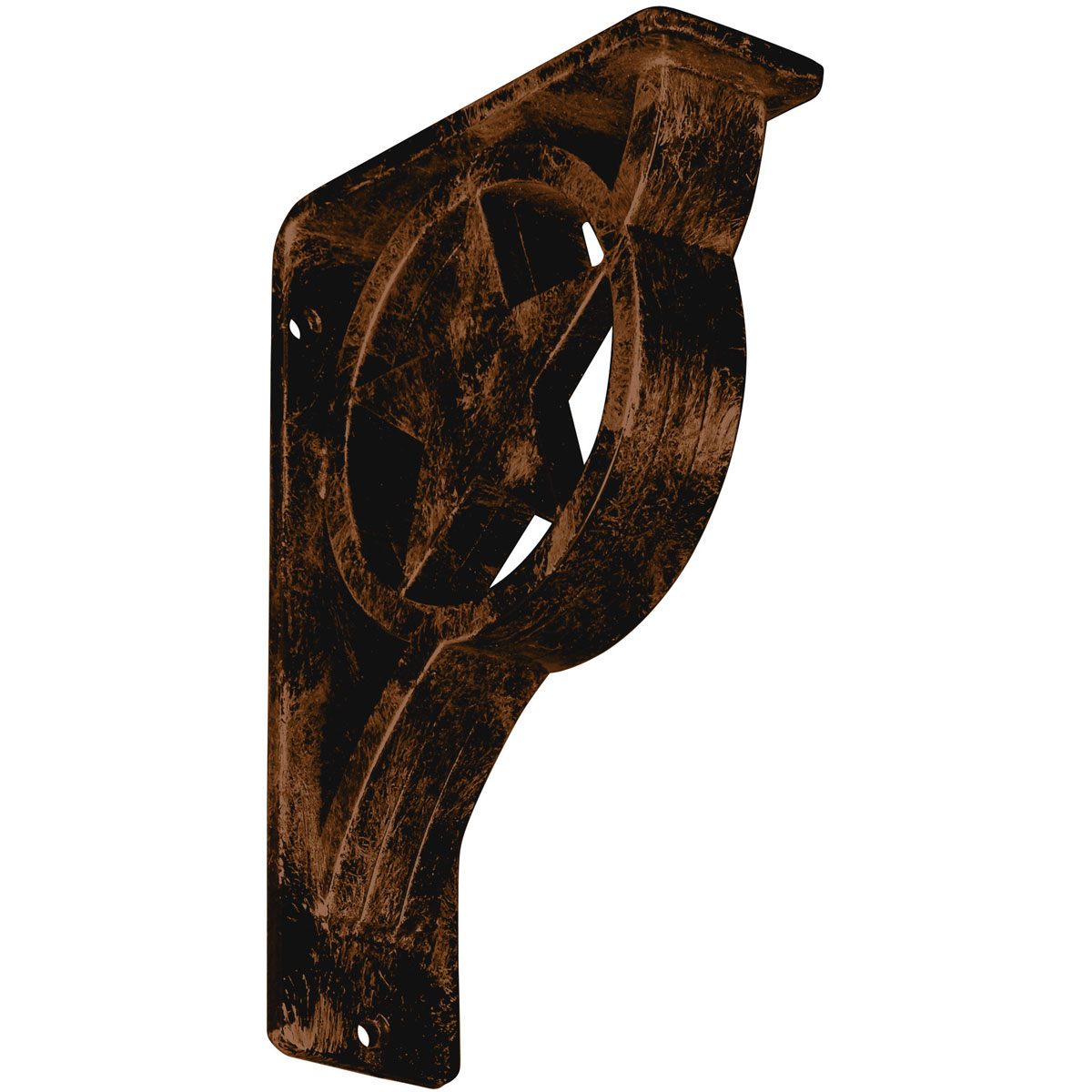 1 1/2"W X 7 1/2"D X 10"H Austin Wrought Iron , (Single Center Brace), Antiqued Pale Gold Furniture > Cabinets & Storage > Ironing Centers Ekena Millwork 2"W x 5 1/2"D x 8"H Antiqued Bronze