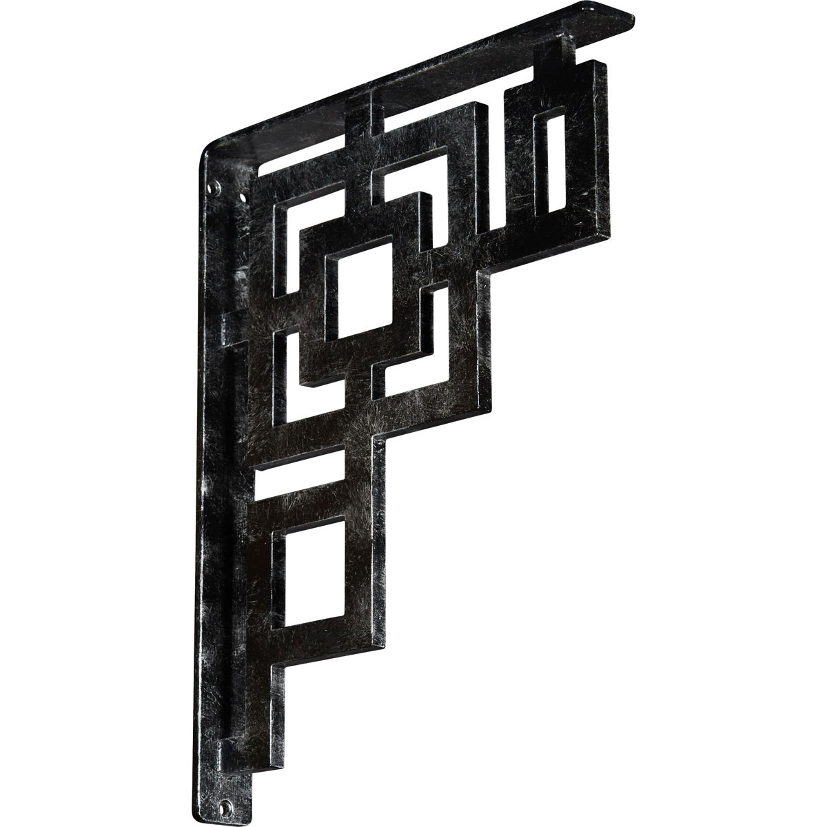1 1/2"W X 12"D X 15"H Eris Wrought Iron , (Single Center Brace), Antiqued Bronze Furniture > Cabinets & Storage > Ironing Centers Ekena Millwork 1 1/2"W x 12"D x 15"H Antiqued Silver