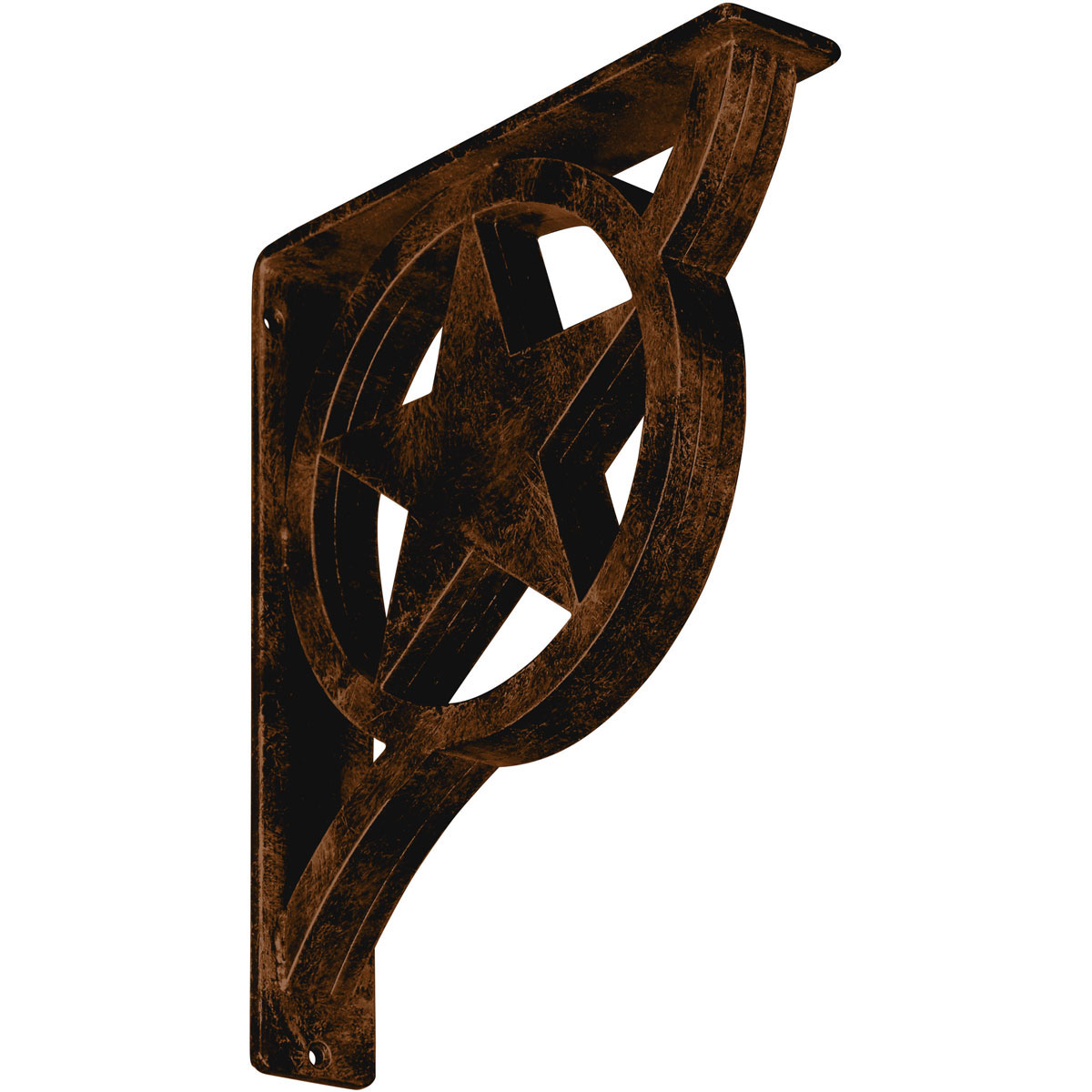 1 1/2"W X 7 1/2"D X 10"H Austin Wrought Iron , (Single Center Brace), Antiqued Pale Gold Furniture > Cabinets & Storage > Ironing Centers Ekena Millwork 2" W x 10" D x 12" H Antiqued Bronze