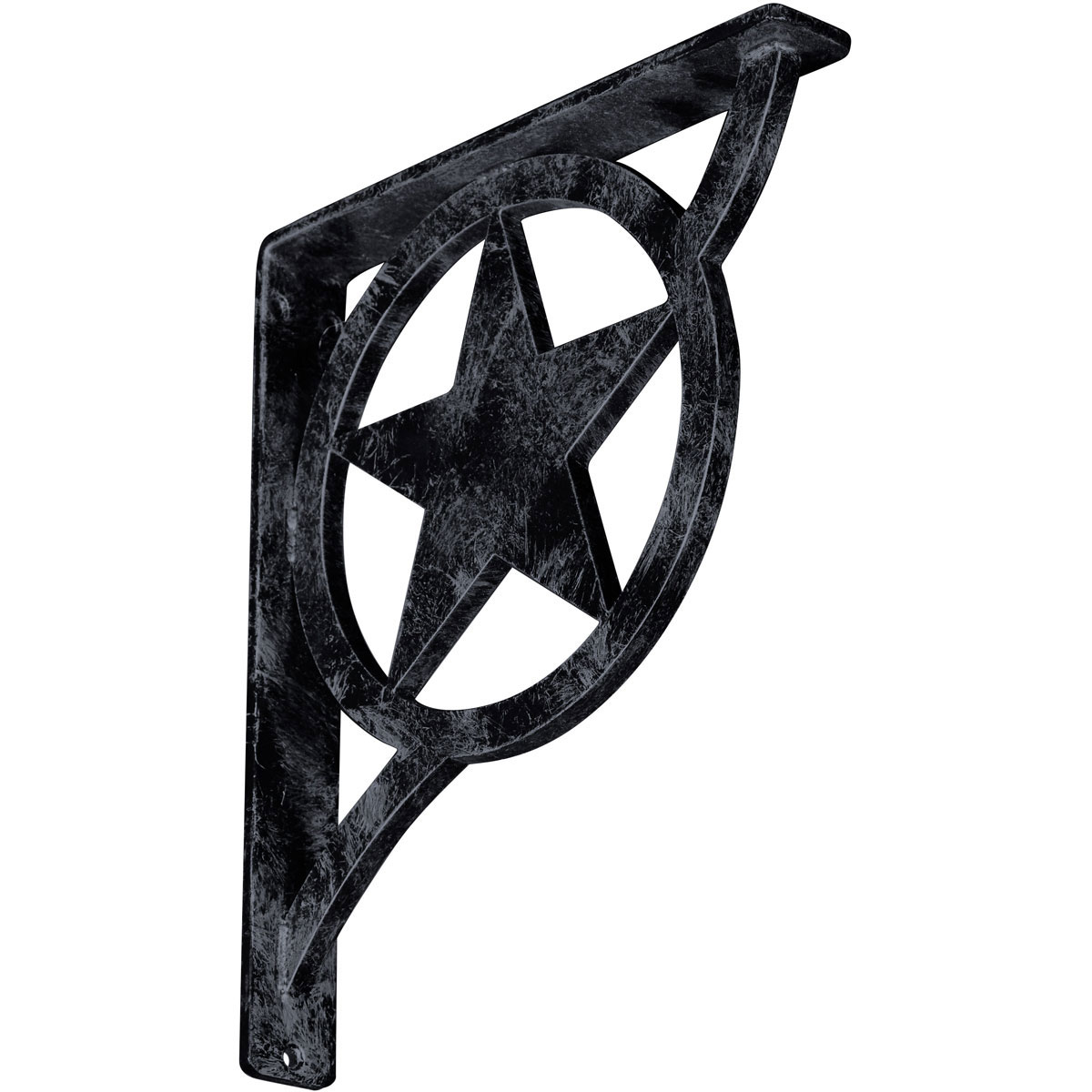 1 1/2"W X 7 1/2"D X 10"H Austin Wrought Iron , (Single Center Brace), Antiqued Pale Gold Furniture > Cabinets & Storage > Ironing Centers Ekena Millwork 1 1/2"W x 10"D x 12"H Antiqued Pewter