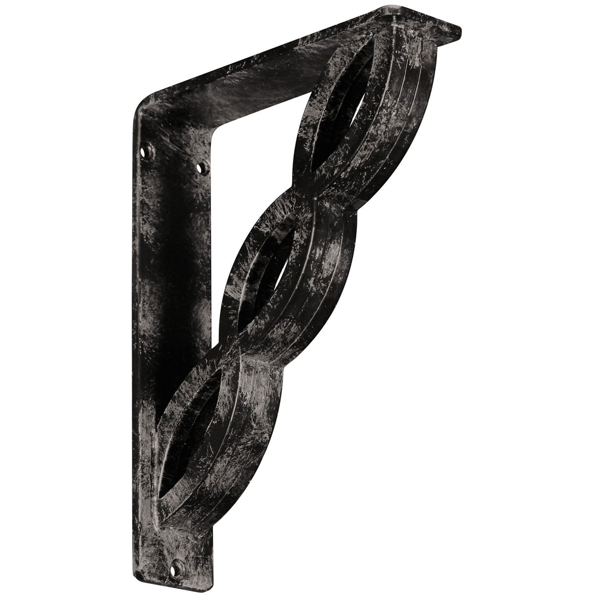 2"W X 5 1/2"D X 8"H Loera Wrought Iron , (Triple Center Brace), Antiqued Bronze Furniture > Cabinets & Storage > Ironing Centers Ekena Millwork 2"W x 7 1/2"D x 10"H Antiqued Warm Silver