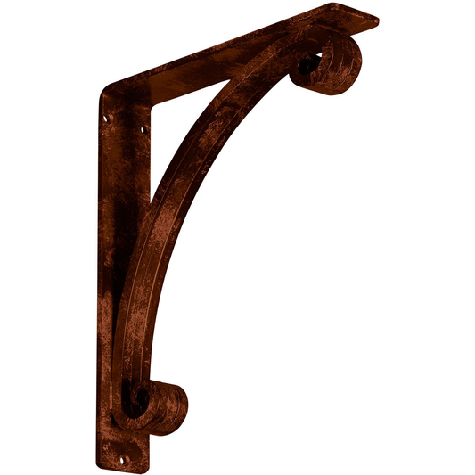2"W X 10"D X 12"H Legacy Wrought Iron , (Triple Center Brace), Antiqued Copper Furniture > Cabinets & Storage > Ironing Centers Ekena Millwork 2" W x 10" D x 12" H Antiqued Copper