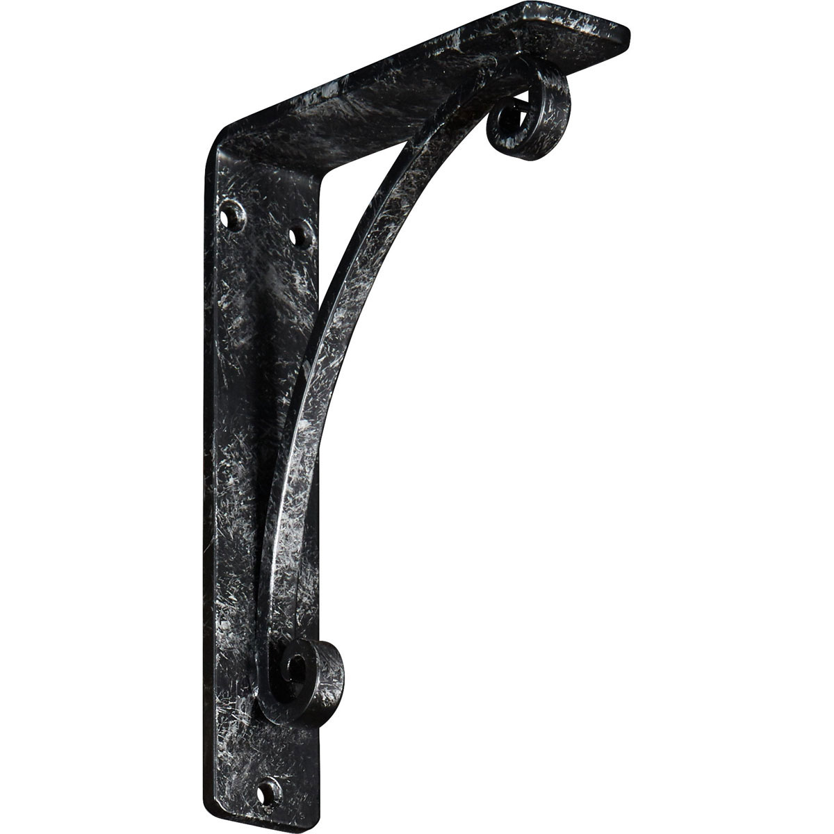 2"W X 5 1/2"D X 8"H Legacy Wrought Iron , (Triple Center Brace), Antiqued Bronze Furniture > Cabinets & Storage > Ironing Centers Ekena Millwork 1 1/2"W x 5 1/2"D x 8"H Silver