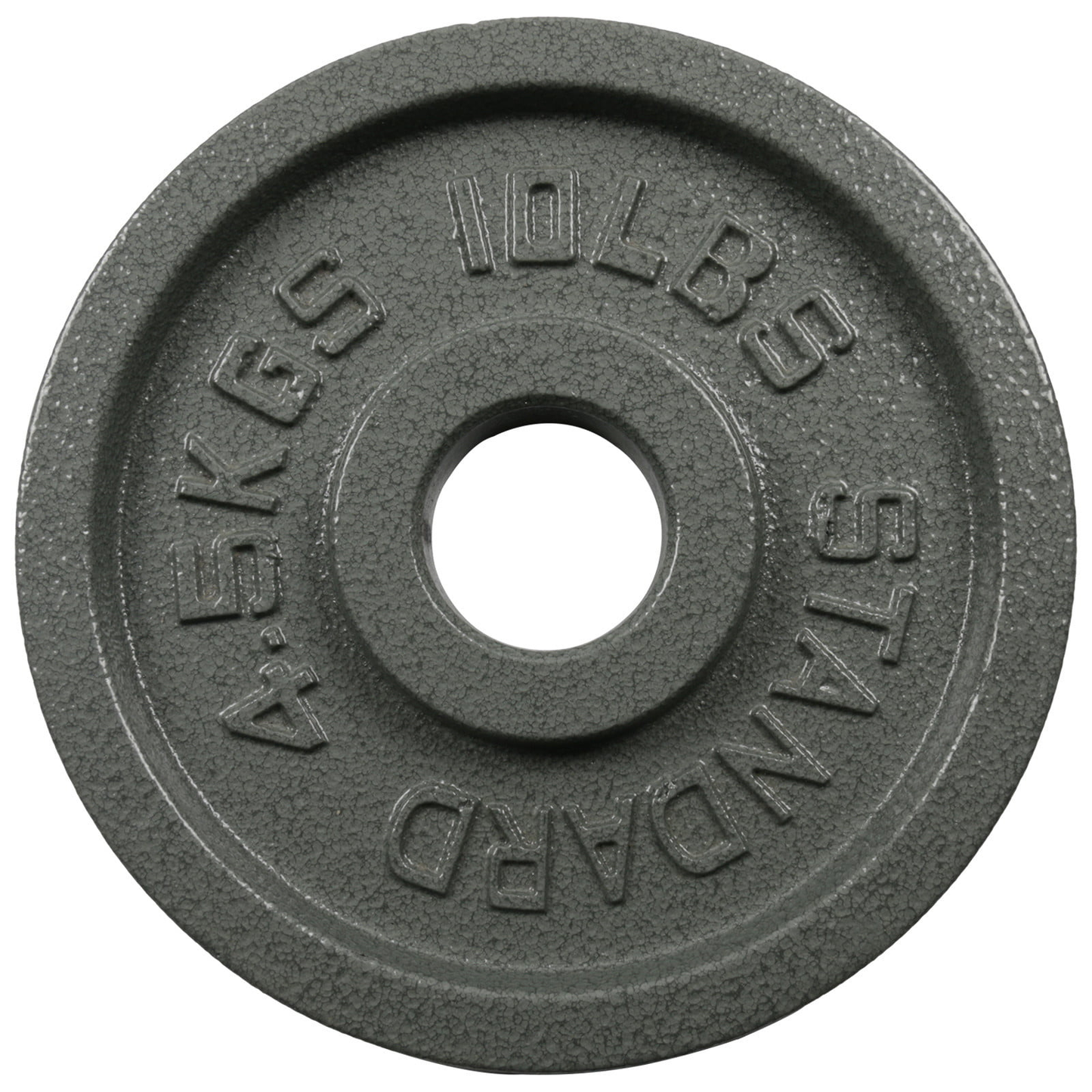Standard Cast Iron Weight Plate Set 2-Inch Center Hole for Adjustable Dumbbell, Standard Barbell - Sold in Pair - 10LB