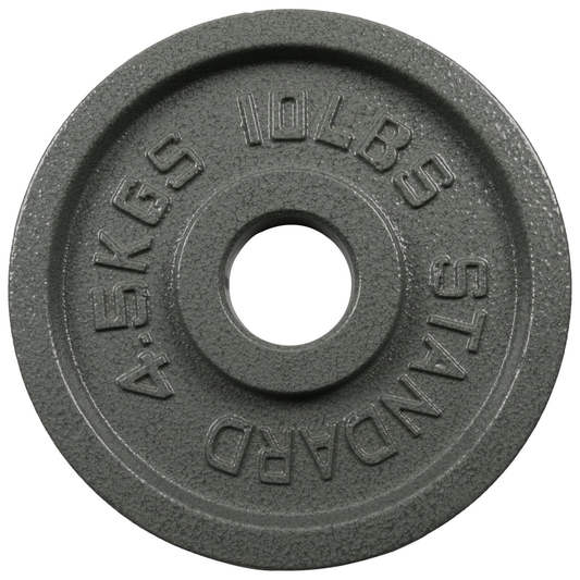 Standard Cast Iron Weight Plate Set 2-Inch Center Hole for Adjustable Dumbbell, Standard Barbell - Sold in Pair - 10LB