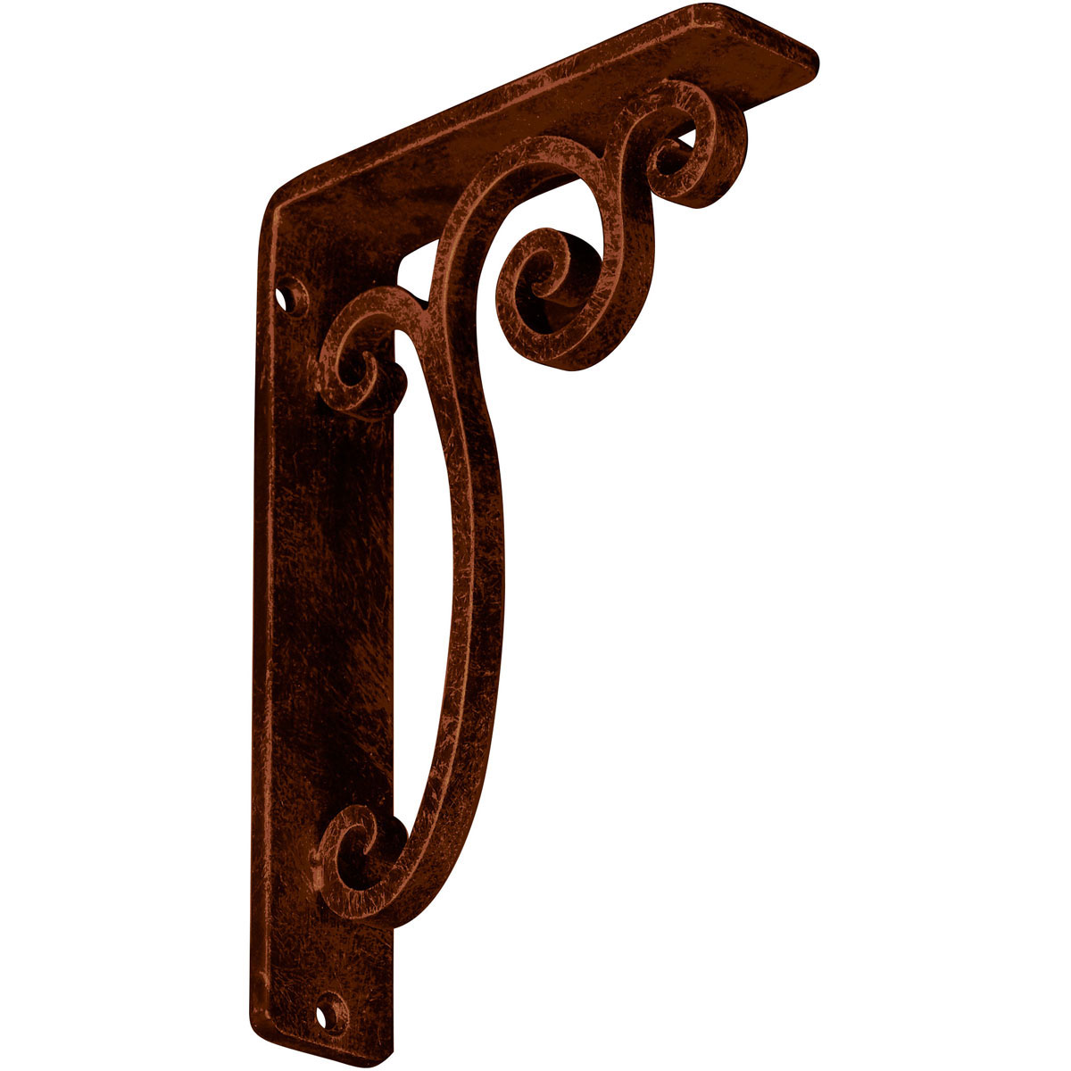 1 1/2"W X 7 1/2"D X 10"H Avery Wrought Iron , (Single Center Brace), Antiqued Bronze Furniture > Cabinets & Storage > Ironing Centers Ekena Millwork 1 1/2"W x 5 1/2"D x 8"H Antiqued Copper