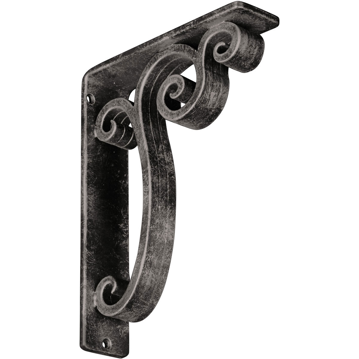 1 1/2"W X 7 1/2"D X 10"H Avery Wrought Iron , (Single Center Brace), Antiqued Pale Gold Furniture > Cabinets & Storage > Ironing Centers Ekena Millwork 2"W x 7 1/2"D x 10"H Antiqued Warm Silver