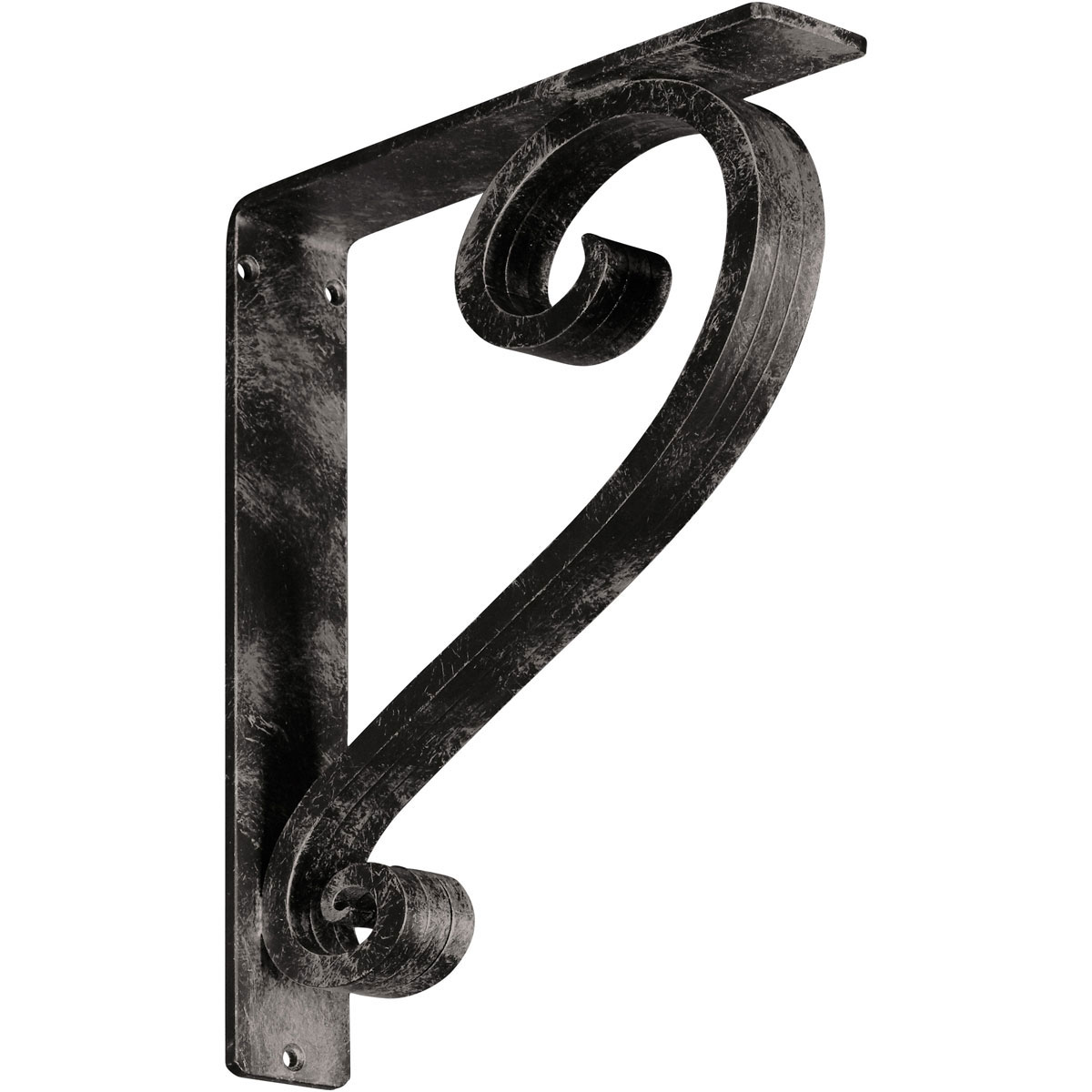 1 1/2"W X 10"D X 12"H Edwards Wrought Iron , (Single Center Brace), Antiqued Brass Furniture > Cabinets & Storage > Ironing Centers Ekena Millwork 2" W x 10" D x 12" H Antiqued Warm Silver