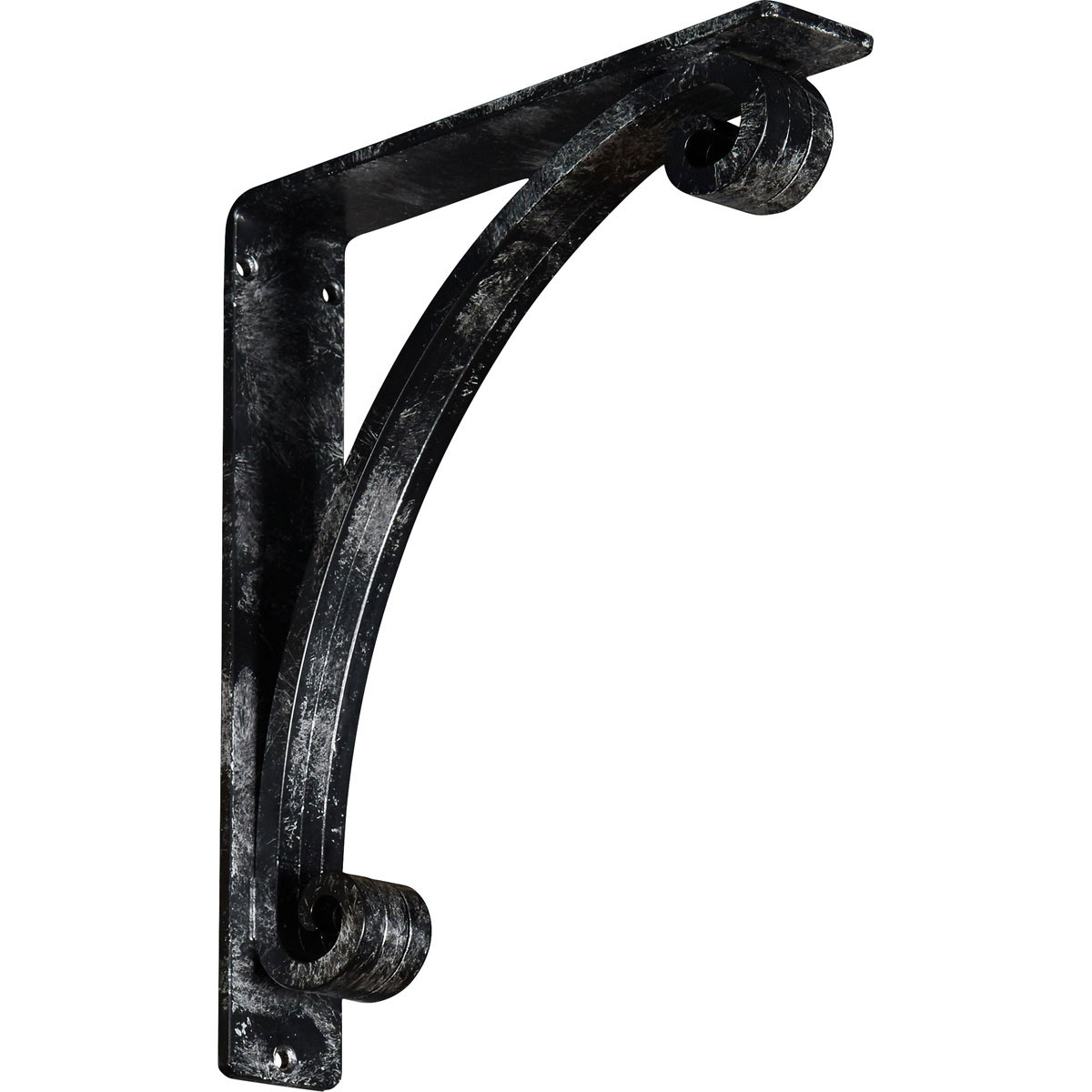 2"W X 5 1/2"D X 8"H Legacy Wrought Iron , (Triple Center Brace), Antiqued Bronze Furniture > Cabinets & Storage > Ironing Centers Ekena Millwork 2" W x 10" D x 12" H Silver