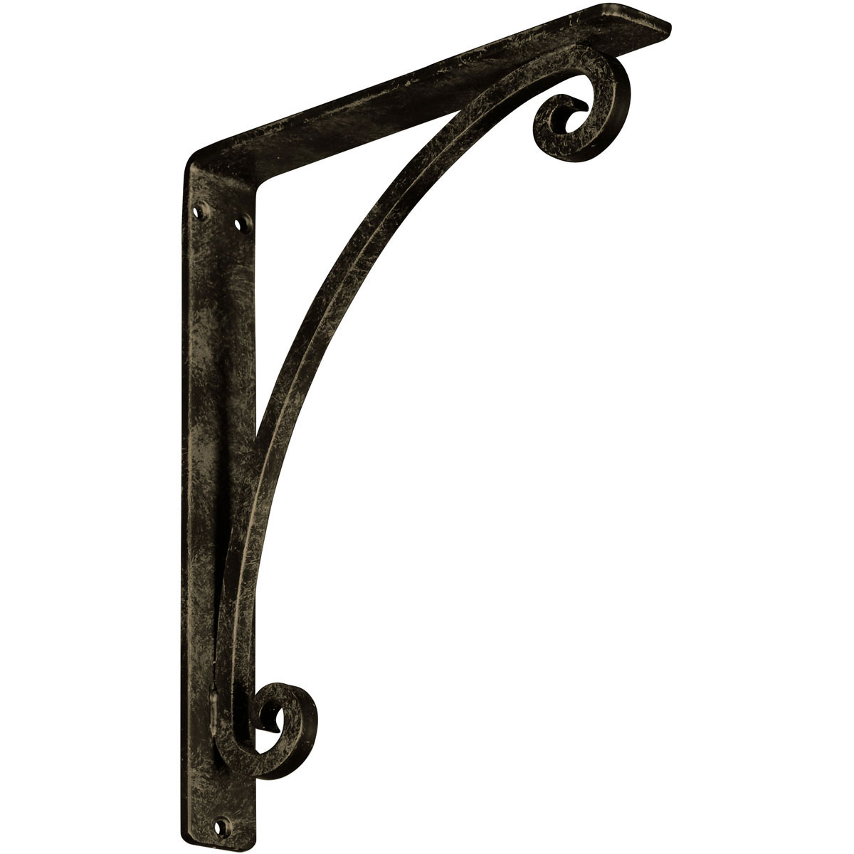 2"W X 5 1/2"D X 8"H Legacy Wrought Iron , (Triple Center Brace), Antiqued Bronze Furniture > Cabinets & Storage > Ironing Centers Ekena Millwork 1 1/2"W x 10"D x 12"H Antiqued Pale Gold