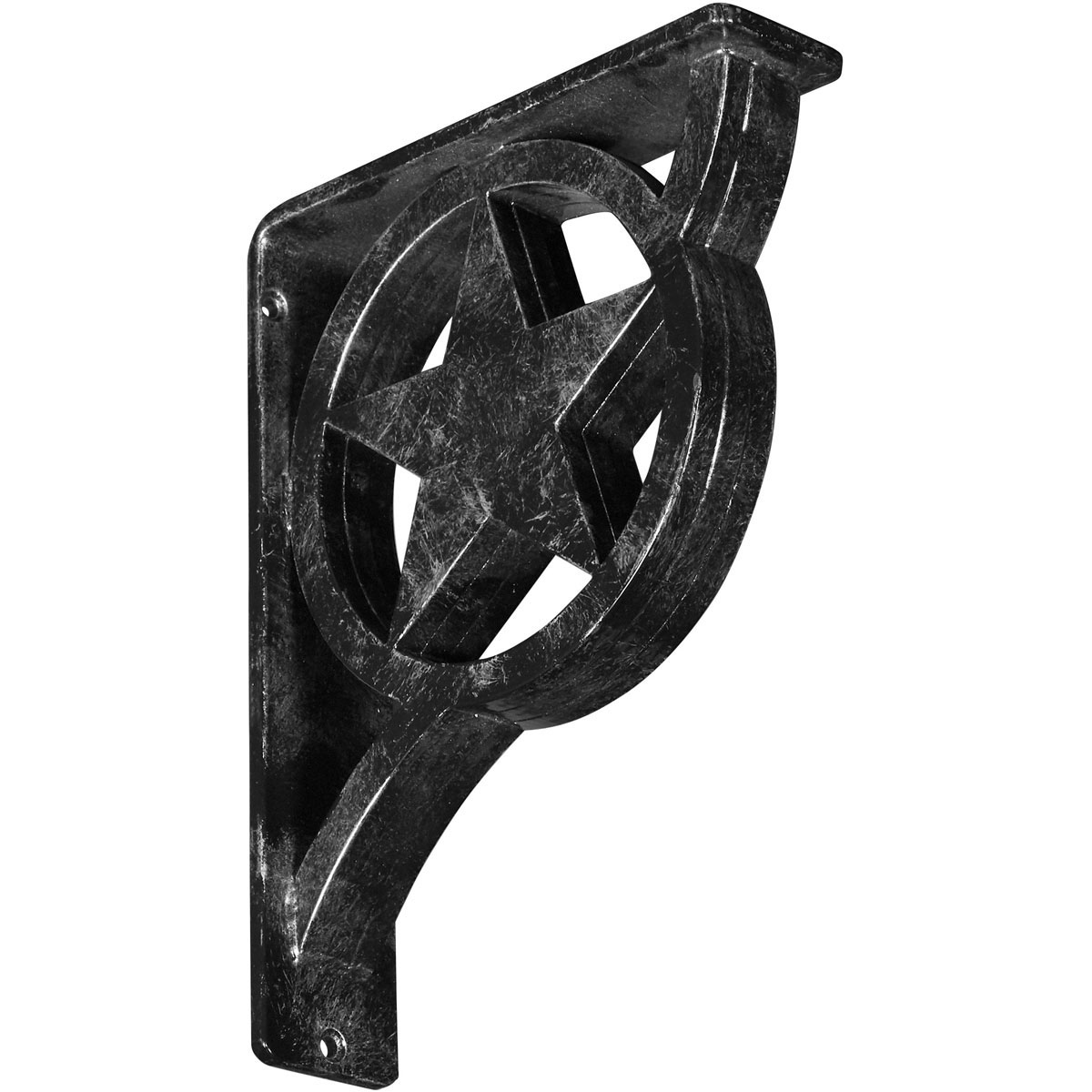 1 1/2"W X 7 1/2"D X 10"H Austin Wrought Iron , (Single Center Brace), Antiqued Pale Gold Furniture > Cabinets & Storage > Ironing Centers Ekena Millwork 2"W x 7 1/2"D x 10"H Antiqued Silver
