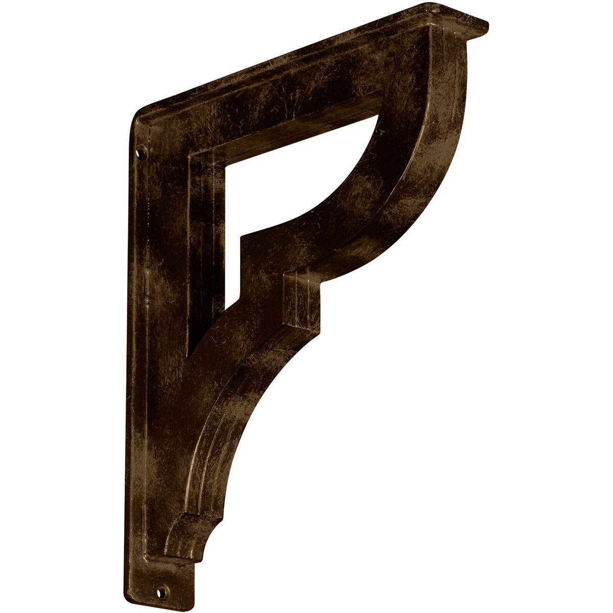 2"W X 12"D X 15"H Bradford Wrought Iron , (Triple Center Brace), Antiqued Bronze Furniture > Cabinets & Storage > Ironing Centers Ekena Millwork 2" W x 10" D x 12" H Antiqued Brass