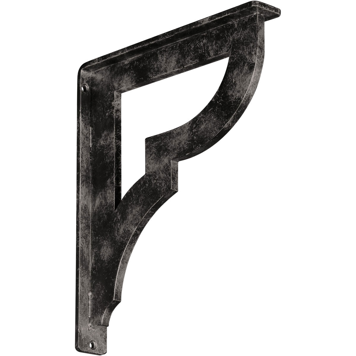 2"W X 12"D X 15"H Bradford Wrought Iron , (Triple Center Brace), Antiqued Bronze Furniture > Cabinets & Storage > Ironing Centers Ekena Millwork 1 1/2"W x 10"D x 12"H Antiqued Warm Silver