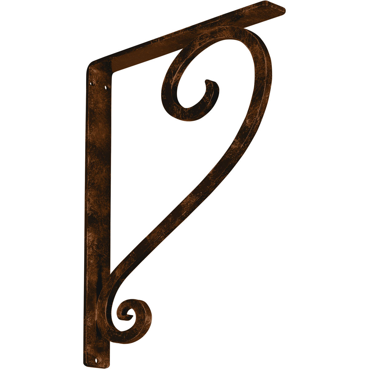 1 1/2"W X 10"D X 12"H Edwards Wrought Iron , (Single Center Brace), Antiqued Brass Furniture > Cabinets & Storage > Ironing Centers Ekena Millwork 1 1/2"W x 12"D x 15"H Antiqued Bronze