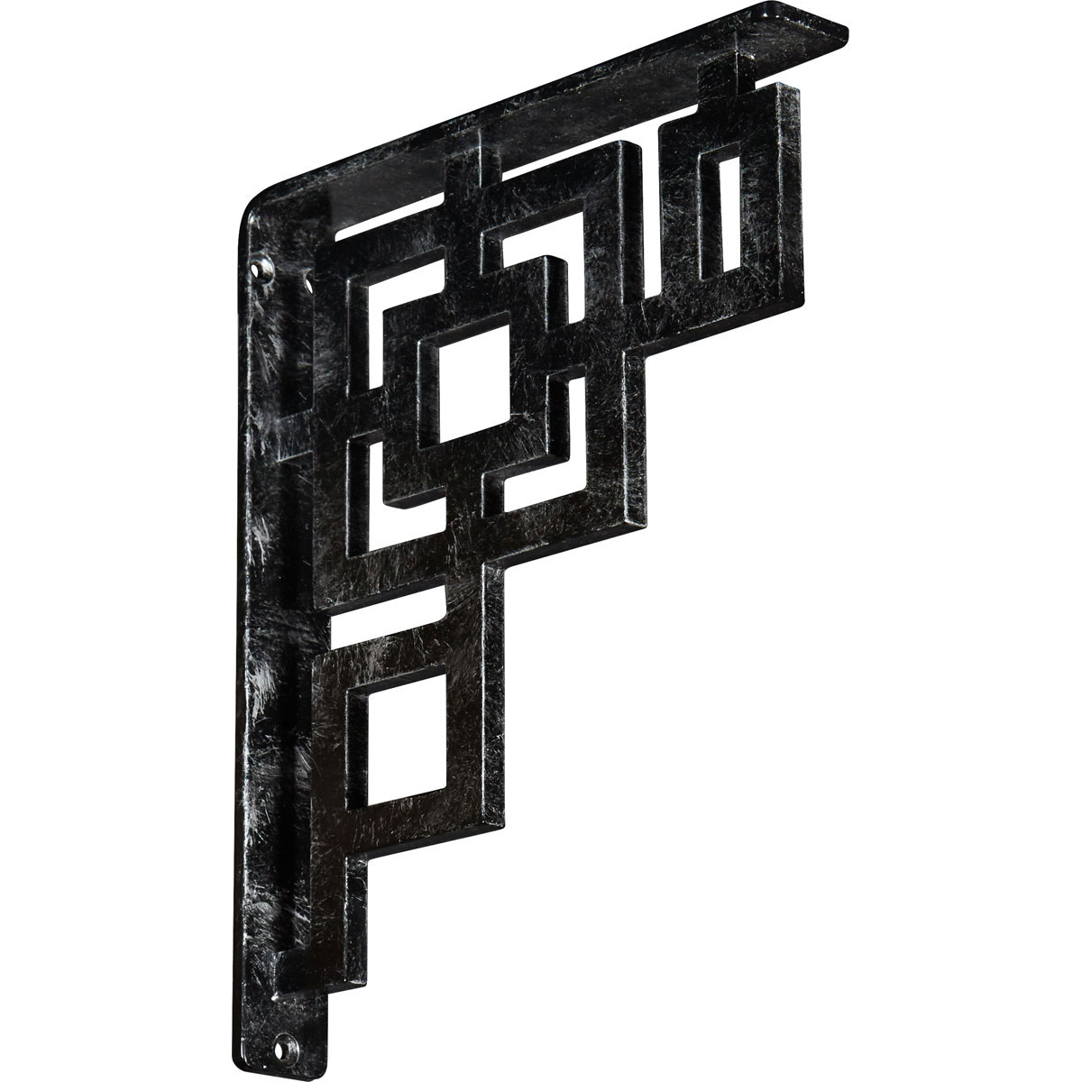 1 1/2"W X 12"D X 15"H Eris Wrought Iron , (Single Center Brace), Antiqued Bronze Furniture > Cabinets & Storage > Ironing Centers Ekena Millwork 1 1/2"W x 10"D x 12"H Antiqued Silver