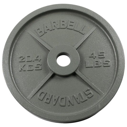 Tking Fashion Standard Cast Iron Weight Plate, 2-Inch Center Hole for Adjustable Dumbbell, Standard Barbell - Perfect for Strength Training Plates Exercise Balance (Single 45LB)