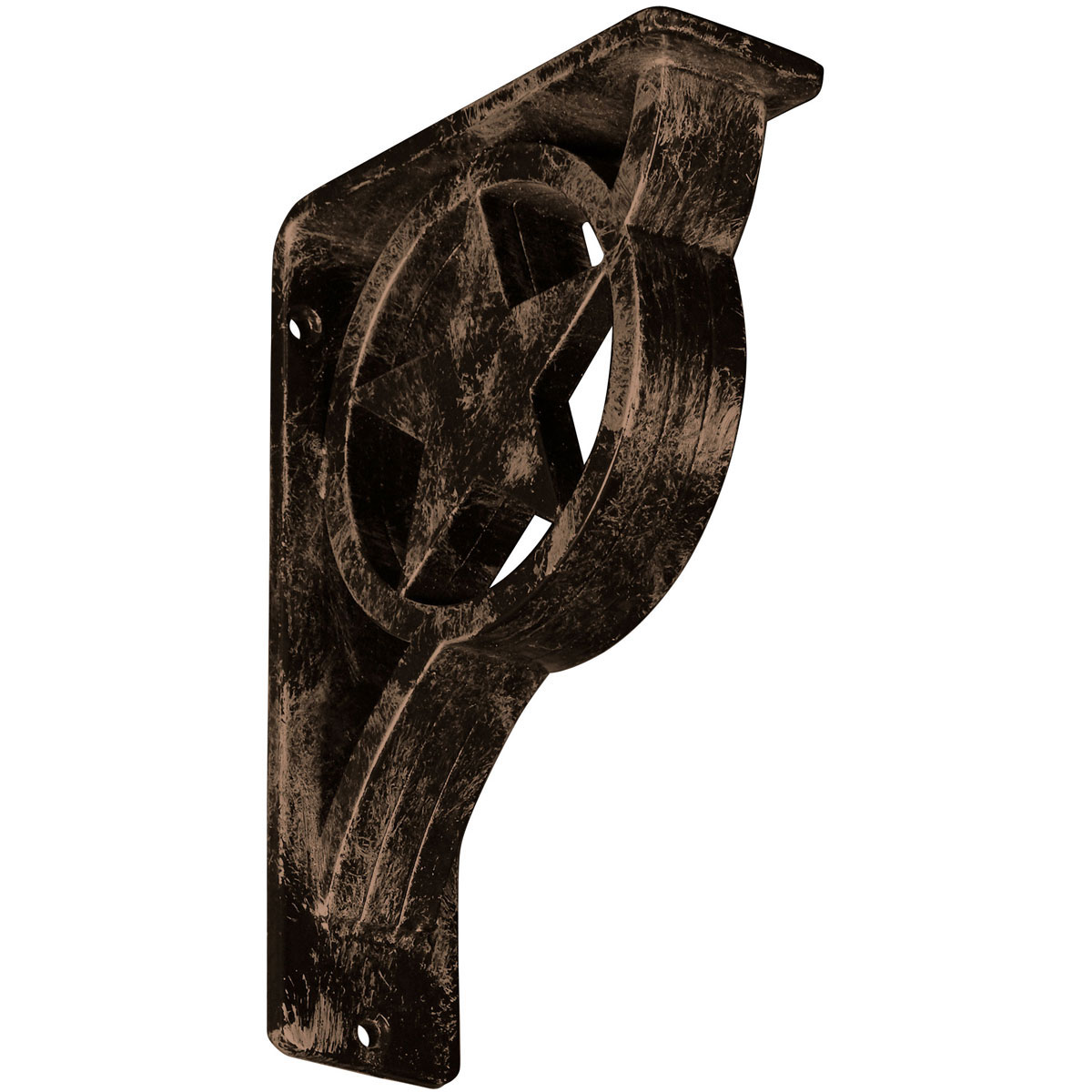 1 1/2"W X 7 1/2"D X 10"H Austin Wrought Iron , (Single Center Brace), Antiqued Pale Gold Furniture > Cabinets & Storage > Ironing Centers Ekena Millwork 2"W x 5 1/2"D x 8"H Antiqued Pale Gold