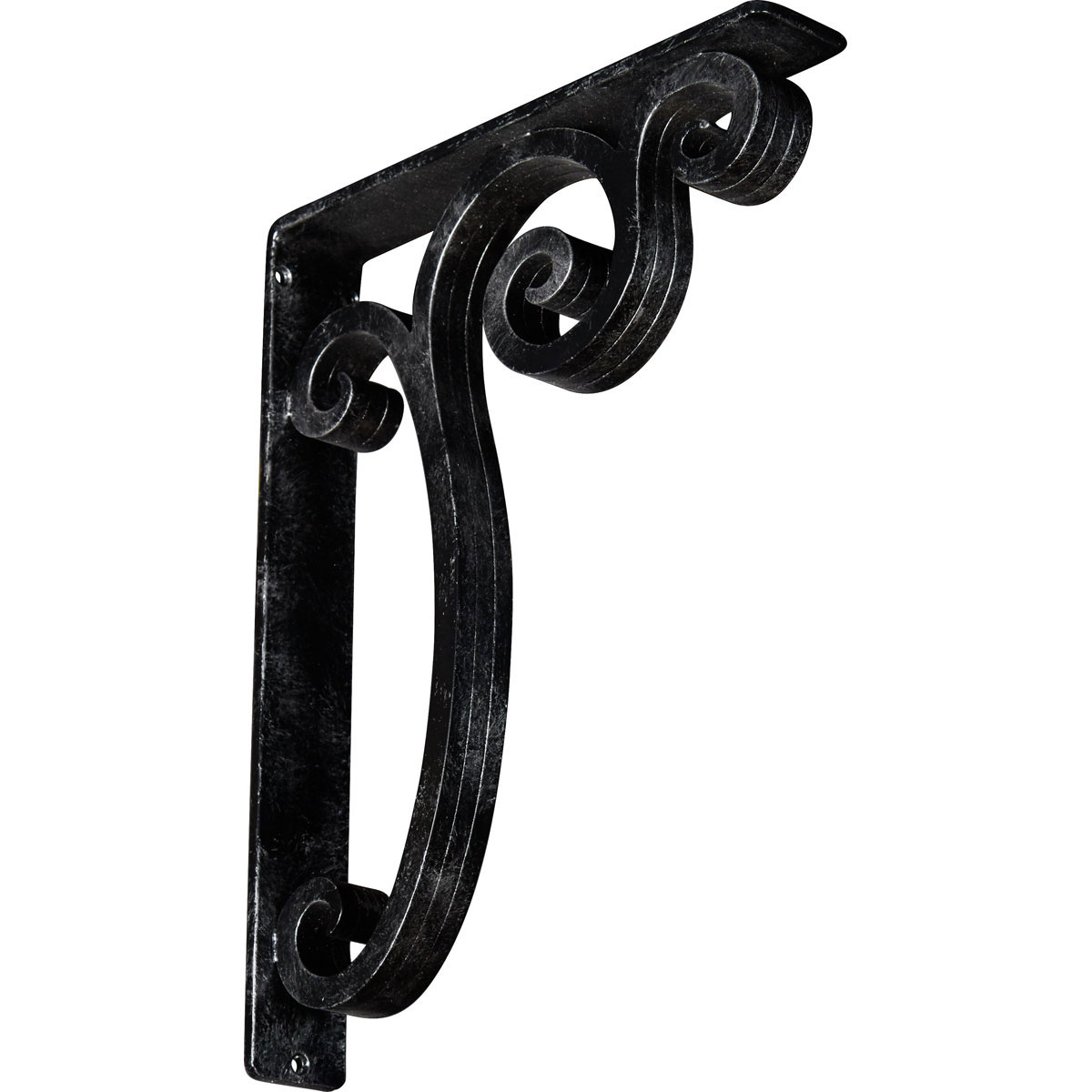 1 1/2"W X 7 1/2"D X 10"H Avery Wrought Iron , (Single Center Brace), Antiqued Bronze Furniture > Cabinets & Storage > Ironing Centers Ekena Millwork 2" W x 12" D x 15" H Antiqued Silver