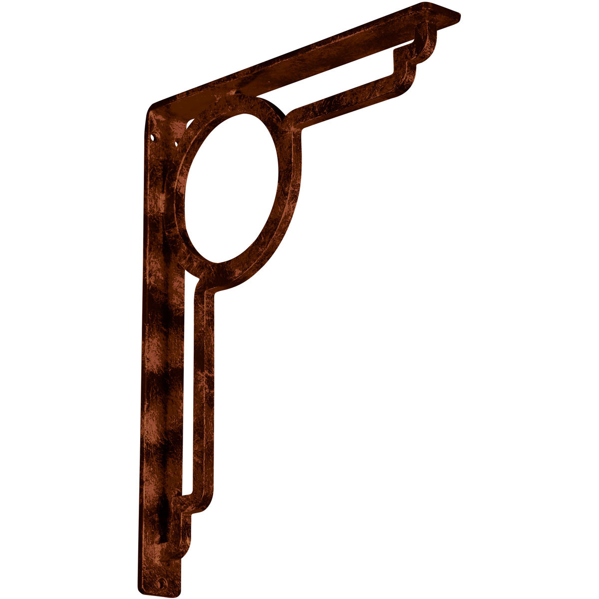 1 1/2"W X 7 1/2"D X 10"H Maria Wrought Iron , (Single Center Brace), Antiqued Brass Furniture > Cabinets & Storage > Ironing Centers Ekena Millwork 1 1/2"W x 12"D x 15"H Antiqued Copper