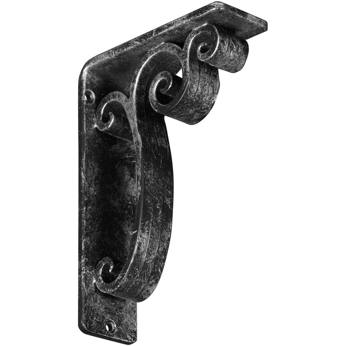 1 1/2"W X 7 1/2"D X 10"H Avery Wrought Iron , (Single Center Brace), Antiqued Bronze Furniture > Cabinets & Storage > Ironing Centers Ekena Millwork 2"W x 5 1/2"D x 8"H Antiqued Silver