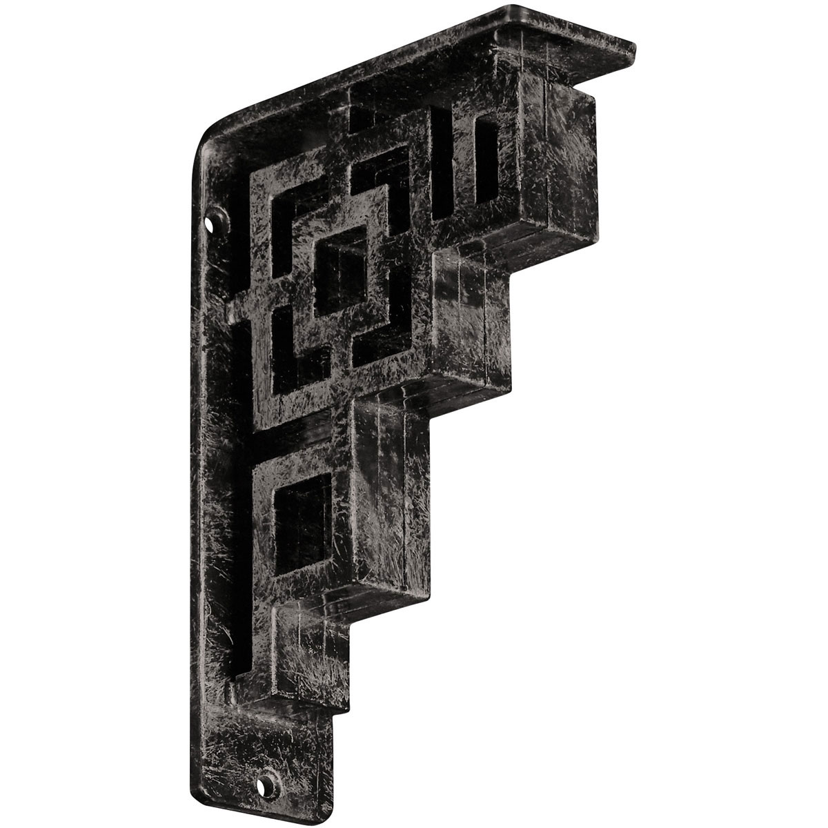 1 1/2"W X 12"D X 15"H Eris Wrought Iron , (Single Center Brace), Antiqued Bronze Furniture > Cabinets & Storage > Ironing Centers Ekena Millwork 2"W x 5 1/2"D x 8"H Antiqued Warm Silver