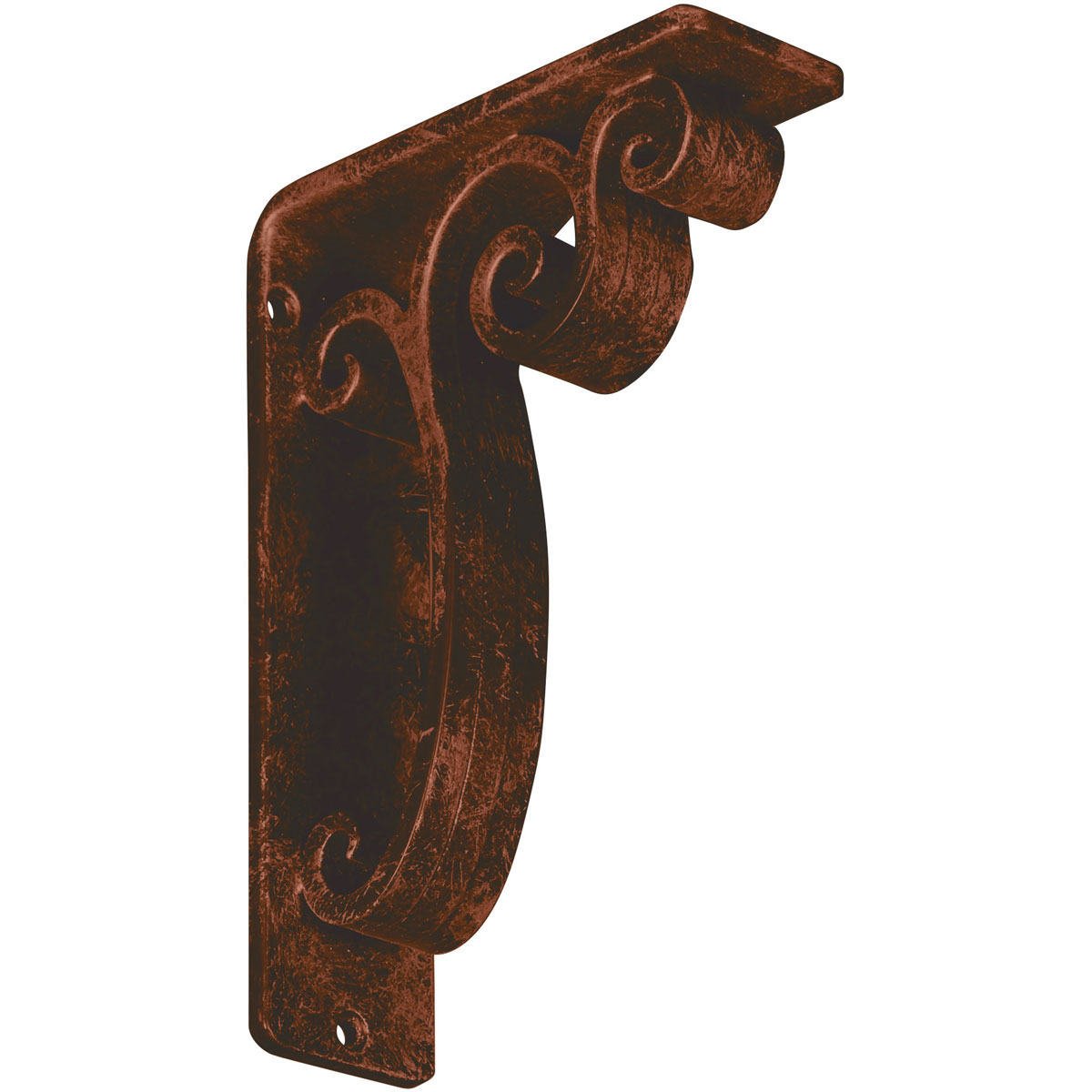 1 1/2"W X 7 1/2"D X 10"H Avery Wrought Iron , (Single Center Brace), Antiqued Pale Gold Furniture > Cabinets & Storage > Ironing Centers Ekena Millwork 2"W x 5 1/2"D x 8"H Antiqued Copper