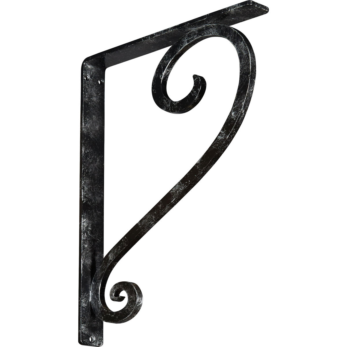 1 1/2"W X 10"D X 12"H Edwards Wrought Iron , (Single Center Brace), Antiqued Brass Furniture > Cabinets & Storage > Ironing Centers Ekena Millwork 1 1/2"W x 12"D x 15"H Antiqued Silver