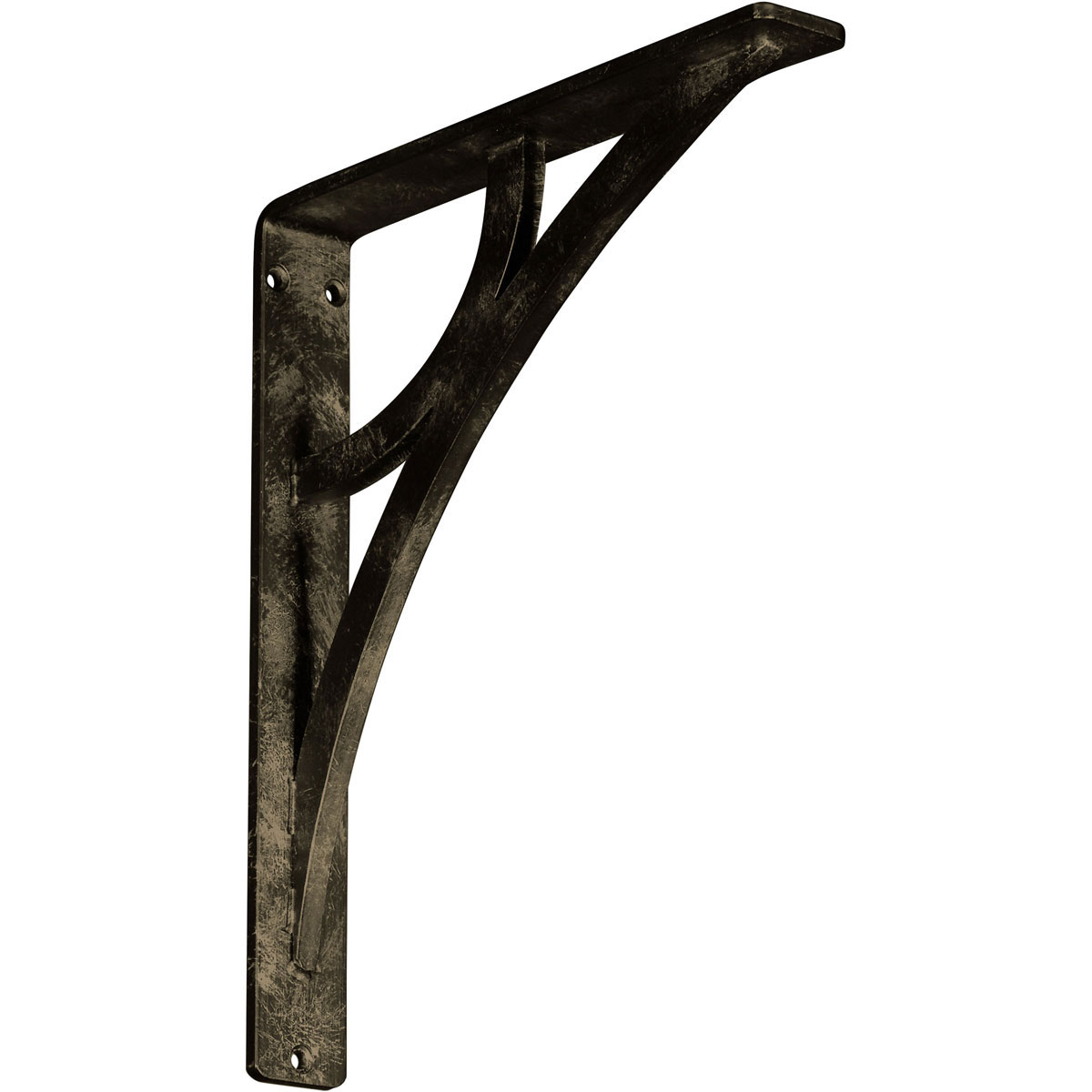 1 1/2"W X 5 1/2"D X 8"H Galveston Wrought Iron , (Single Center Brace), Antiqued Copper