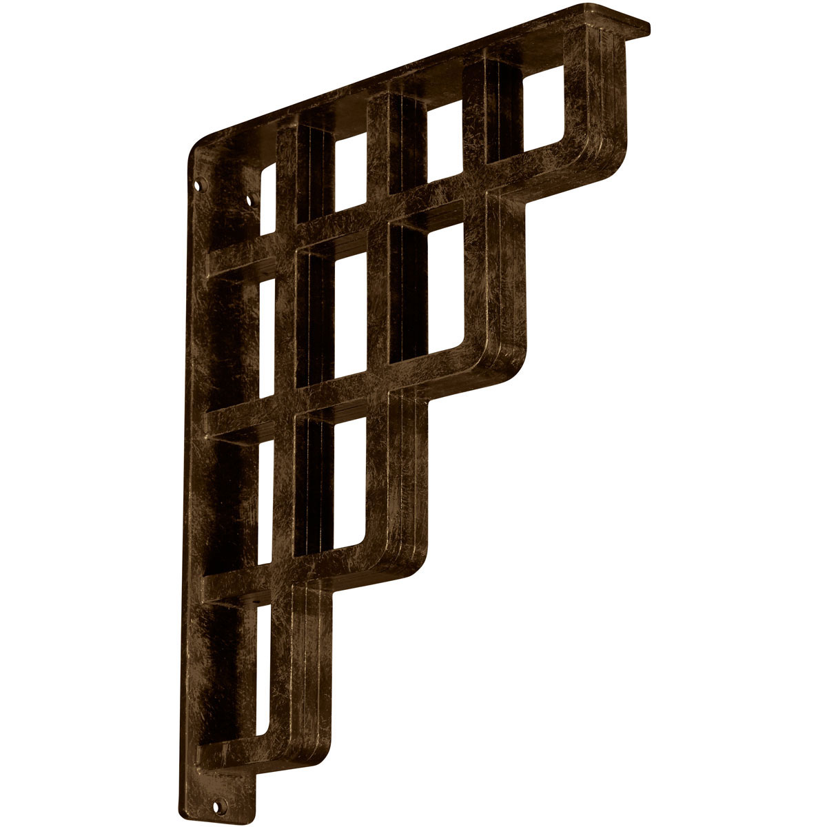 1 1/2"W X 12"D X 15"H Diane Wrought Iron , (Single Center Brace), Antiqued Copper Furniture > Cabinets & Storage > Ironing Centers Ekena Millwork 2" W x 12" D x 15" H Antiqued Brass
