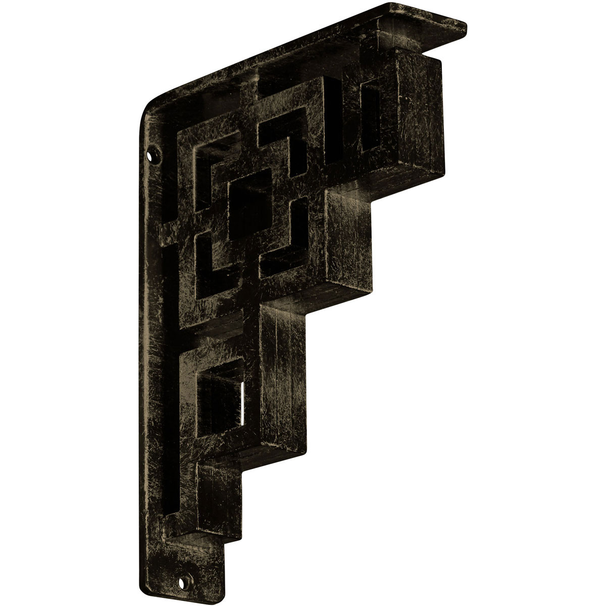1 1/2"W X 12"D X 15"H Eris Wrought Iron , (Single Center Brace), Antiqued Bronze Furniture > Cabinets & Storage > Ironing Centers Ekena Millwork 2"W x 7 1/2"D x 10"H Antiqued Pale Gold