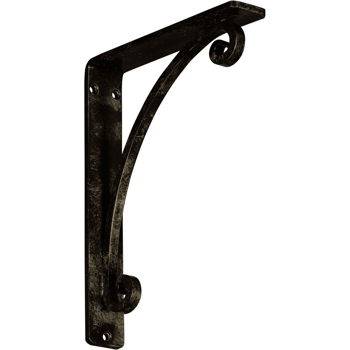 2"W X 5 1/2"D X 8"H Legacy Wrought Iron , (Triple Center Brace), Antiqued Bronze Furniture > Cabinets & Storage > Ironing Centers Ekena Millwork 1 1/2"W x 7 1/2"D x 10"H Antiqued Pale Gold