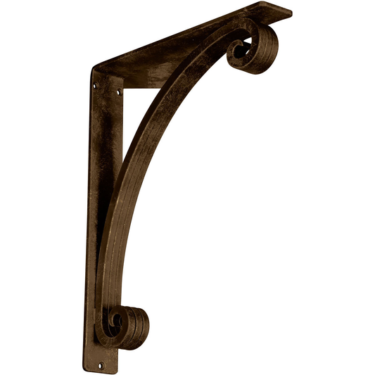 2"W X 12"D X 15"H Legacy Wrought Iron , (Triple Center Brace), Antiqued Brass Furniture > Cabinets & Storage > Ironing Centers Ekena Millwork 2" W x 12" D x 15" H Antiqued Brass