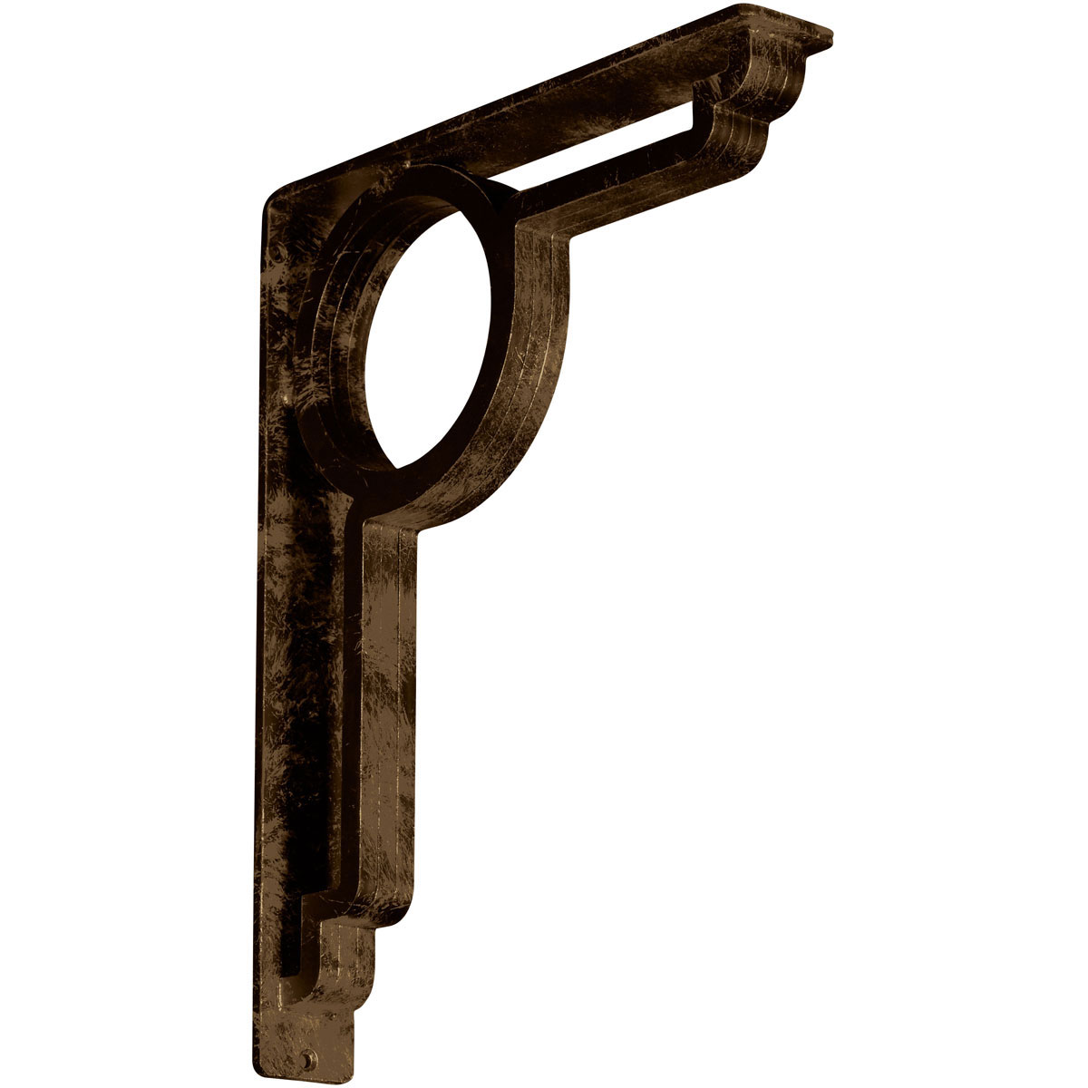 1 1/2"W X 7 1/2"D X 10"H Maria Wrought Iron , (Single Center Brace), Antiqued Brass Furniture > Cabinets & Storage > Ironing Centers Ekena Millwork 2" W x 12" D x 15" H Antiqued Brass