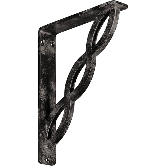 1 1/2"W X 7 1/2"D X 10"H Loera Wrought Iron , (Single Center Brace), Antiqued Warm Silver Furniture > Cabinets & Storage > Ironing Centers Ekena Millwork 1 1/2"W x 7 1/2"D x 10"H Silver