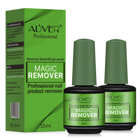 Gel Nail Polish Remover, (2Pack) Easily & Quickly Removes Soak-Off Gel Polish, Professional Non-Irritating Nail Polish Remover, Don't Hurt Nails, No Need for Foil, Soaking Or Wrapping, Harmless -15ml
